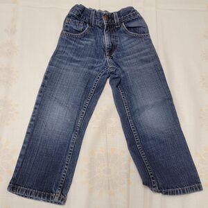 Wrangler Boys Adjustable Waist Jeans sz 4 Regular Dark Blue
